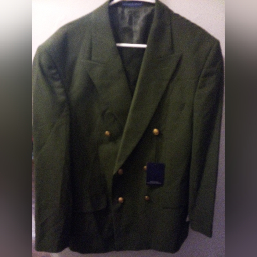 Vittorio St. Angelo, NWT, Mens, Blazer, Size 40R, Color Olive Green